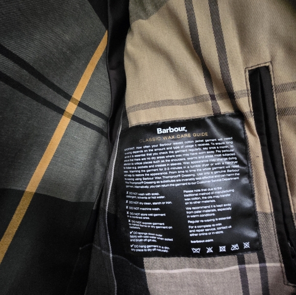 Barbour thigh length chocolate brown wax jacket NWT sz 6 - Picture 11 of 16